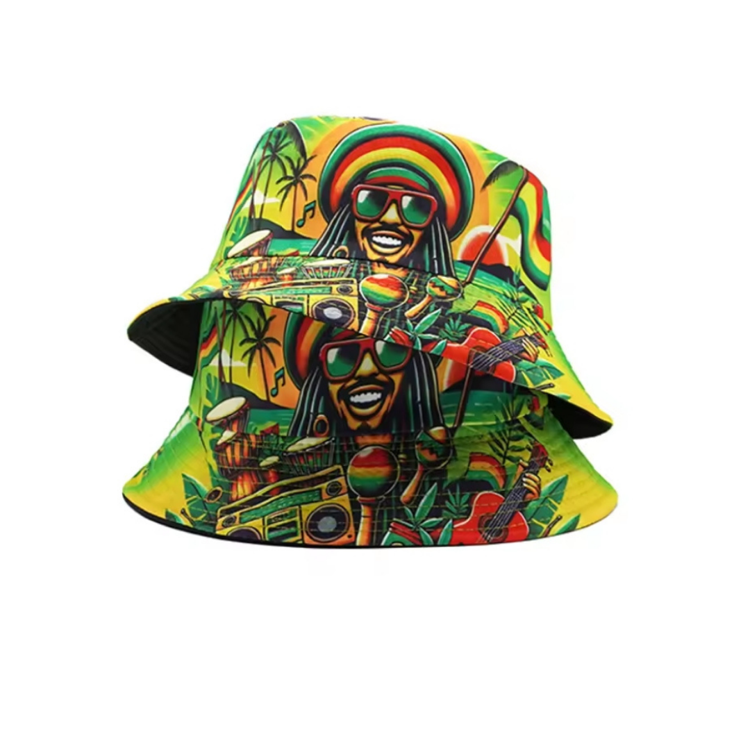 Rasta Reversible Bucket Hat - Image 5