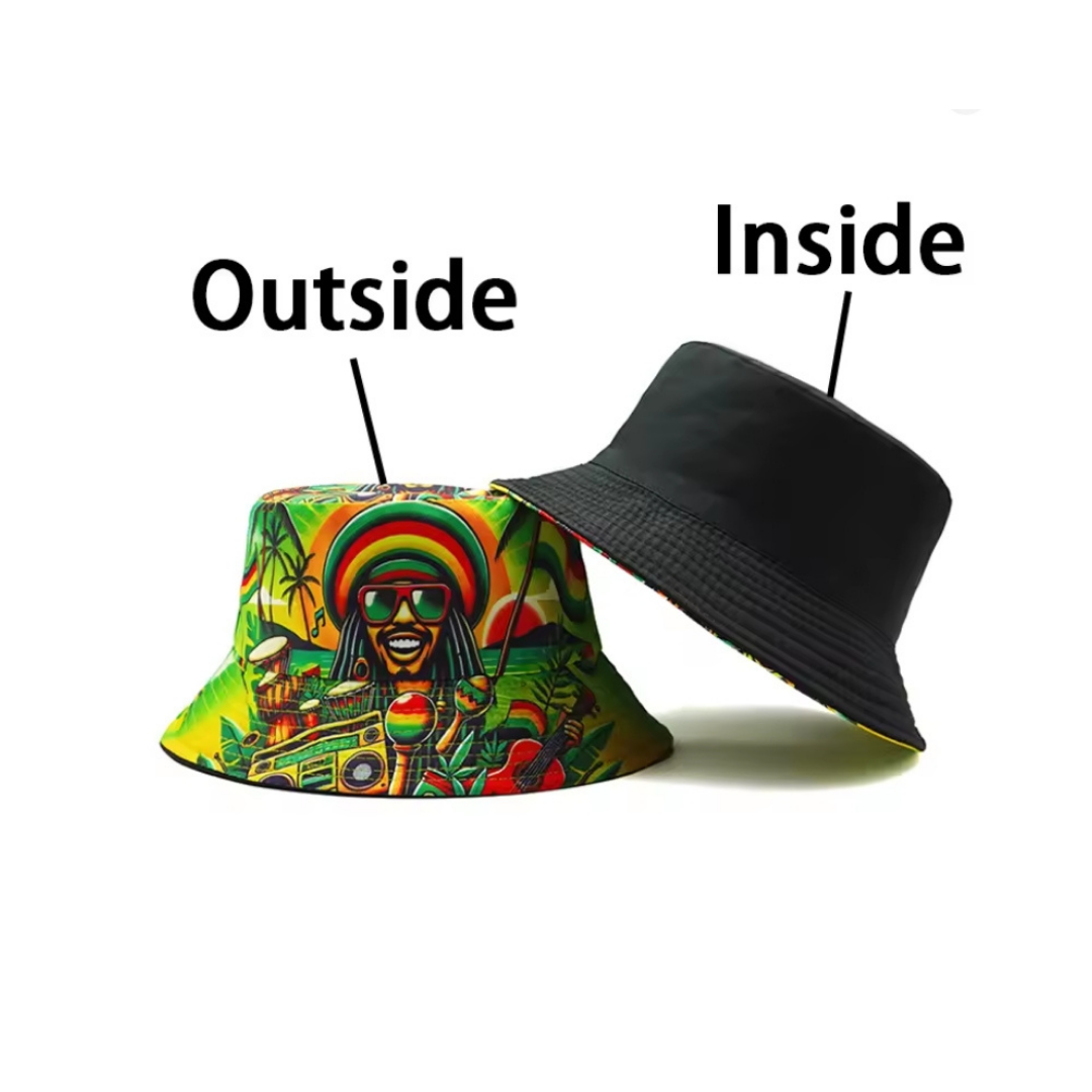 Rasta Reversible Bucket Hat - Image 2