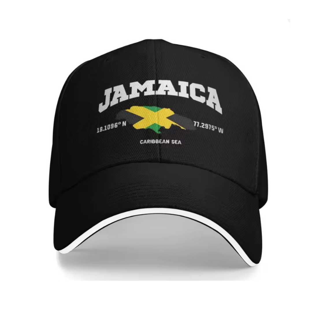 Jamaica Map Baseball Cap